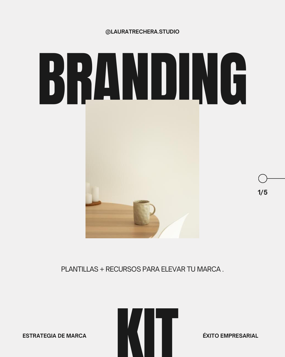 post de instagram carrusel branding kit minimalista blanco negro 1