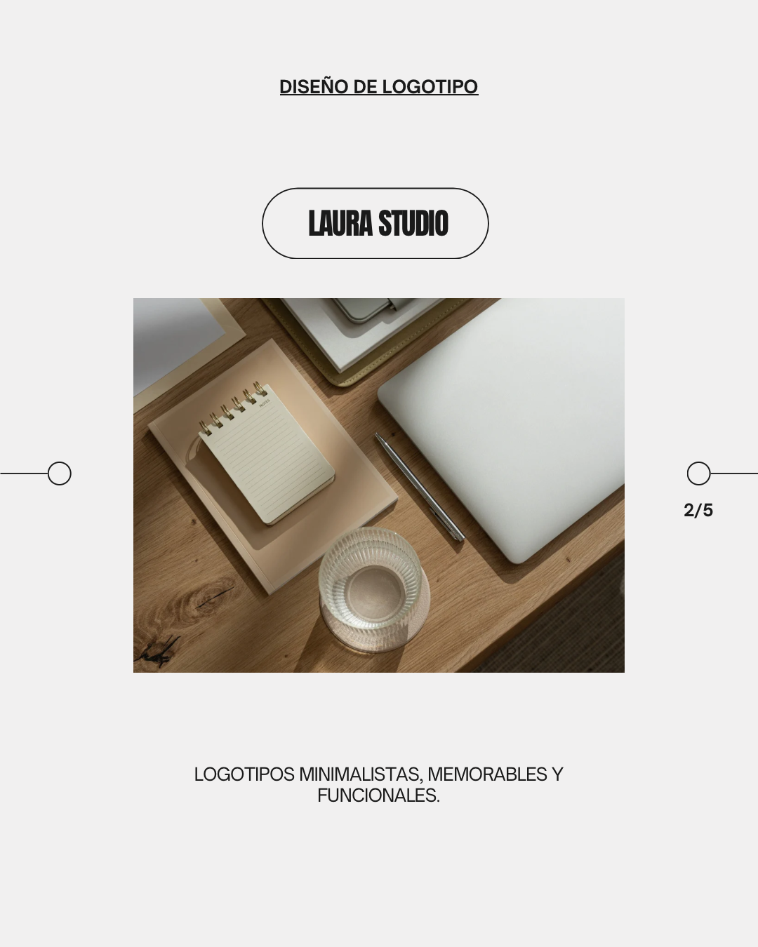 post de instagram carrusel branding kit minimalista blanco negro 2